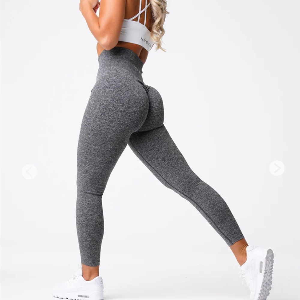 Black Speckled Scrunch Seamless Leggings - S